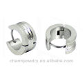 Sand surface Men's Earring in Stainless Steel Wholesale Men's huggie earrings HE-032